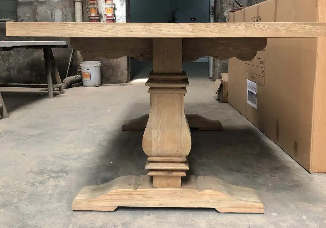 Chinese Antique Vintage Furniture Boutiq Solid rustic Reclaimed Wood Carved Legs Dining Table