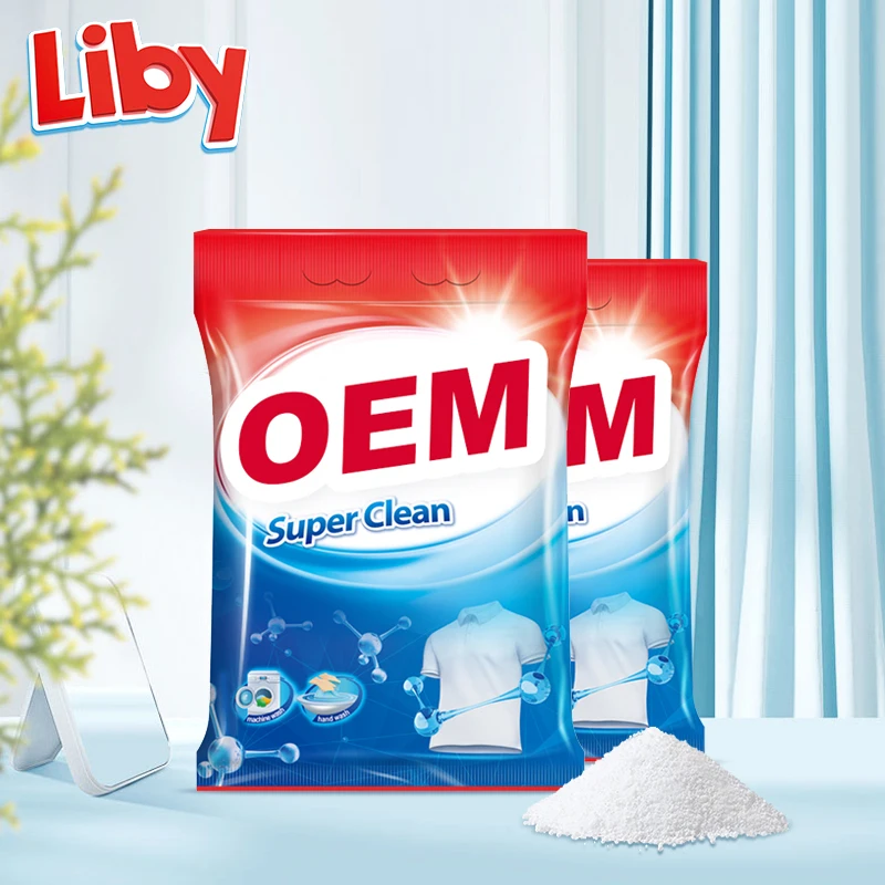 Liby omo Factory Price Blue Bulk High Quality Rich Foam Laundry Detergent Washing Powder Soap Detergente Powder en polvo china