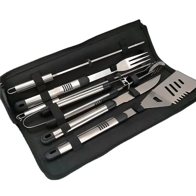 Портативные Инструменты для барбекю, аксессуары для барбекю из 18 предметов, инструменты для барбекю и гриля с коробкой для хранения