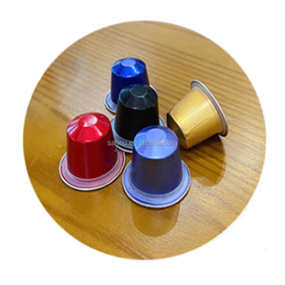 Empty Compatible Muti-color Capsules With Foil Lid Custom Logo 37 MM Aluminum Foil Lid Coffee Capsule Lid