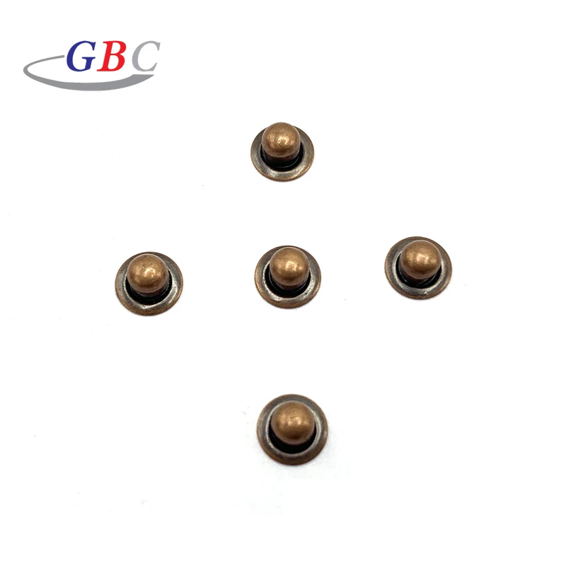 Factory wholesale Custom Metal  garment nipple up rivet for shoes caps cloth garment  bags leather spike rivets and studs