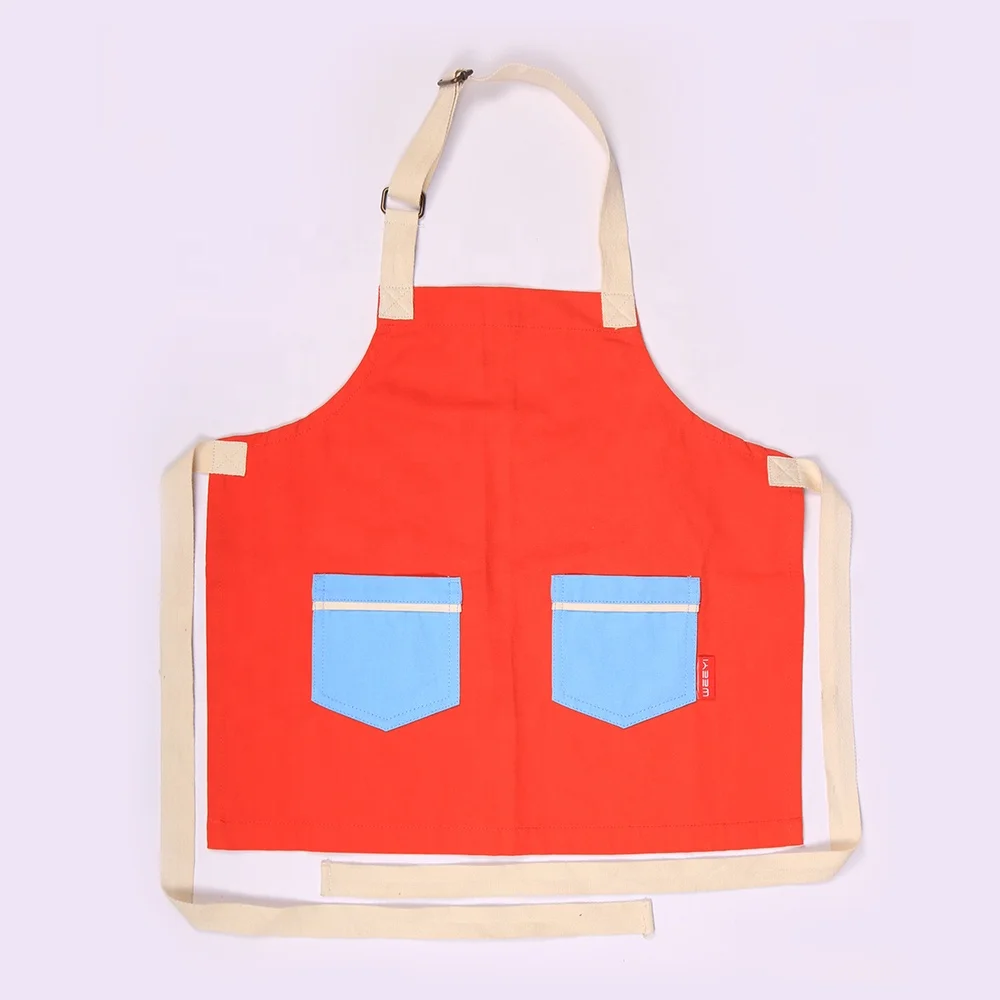 CHANGRONG Custom Personalized Canvas Children Painting Kids baking chef apron
