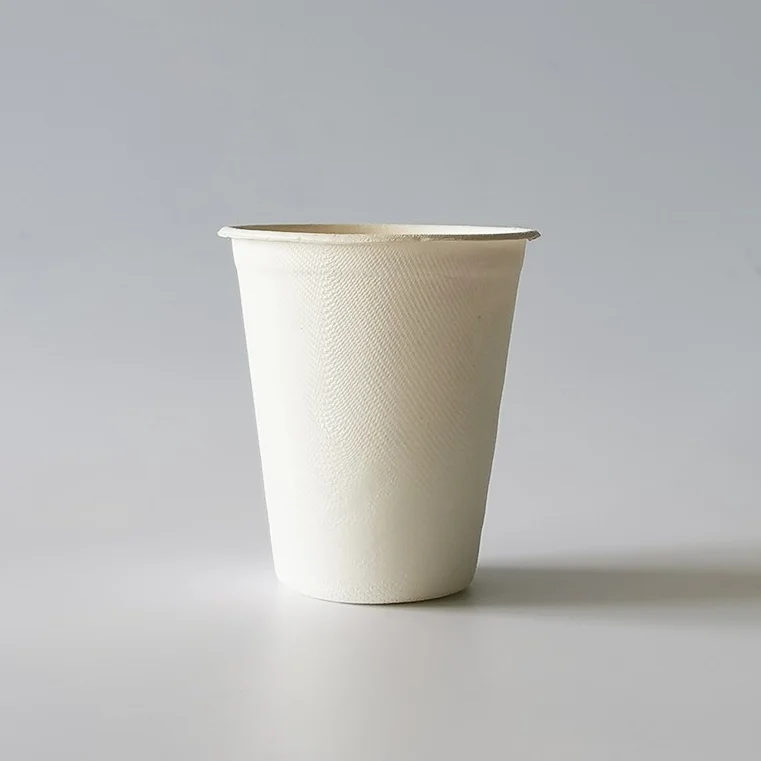 
Eco-Friendly paper bagasse white 8oz hot water juice coffee cup lid biodegradable compostable Disposable 80mm coffee cup lid 