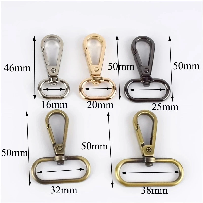 Deepeel F4-1 16/20/25/32/38/50mm Dog Collar Rotating Clasp Bag Hardware Accessories Keychain Snap Buckles Swivel hook Hook