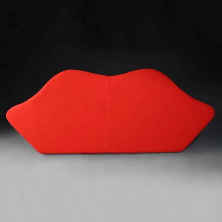 Home Furniture Living Room Couch Modern Two sofa Hot Red Lip Sexy Flaming Kiss Shaped Sofa Made In China For Sale