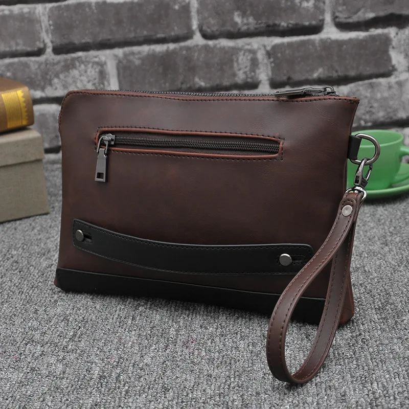 manufacturer custom handbag horse skin PU Leather business purses and handbags men hand  bags