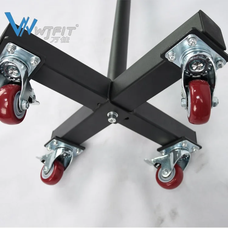 Convenient Bumper Plate Storage Rack Rubber Plate Storage System Bumper Plate Rack with Wheels