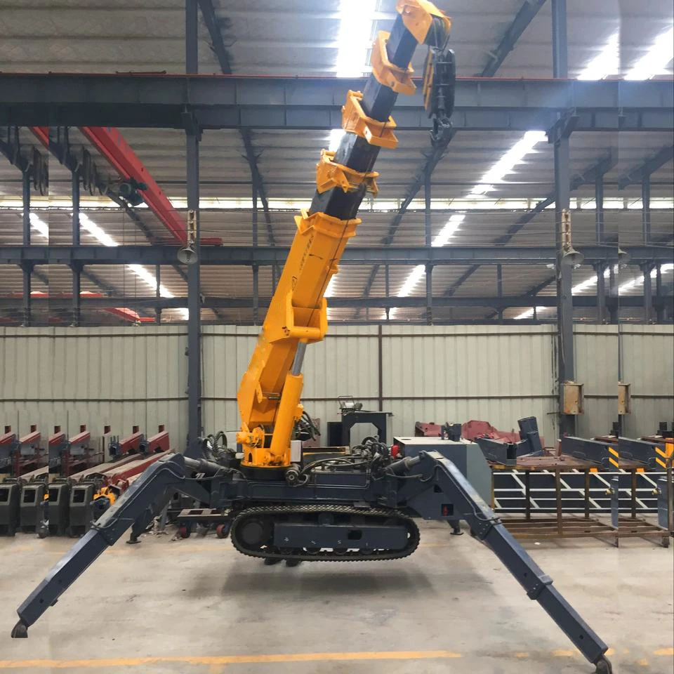 SuiZhong Spider Crane Can Enter Elevator Crawler Type Remote Control Mobile Retractable Roof Light Rubber Crawler Spider Crane