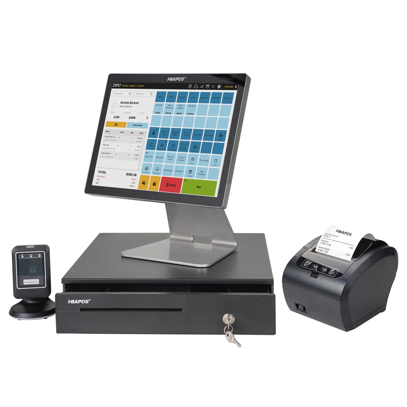 Hot sale All in one  Touch Screen monitor Retail  cash register display POS system