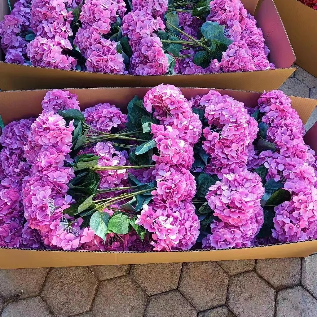 EG-G918 Purple Series Wedding Decoration Hydrangea Artificial Flowers Wholesale Faux Flowers