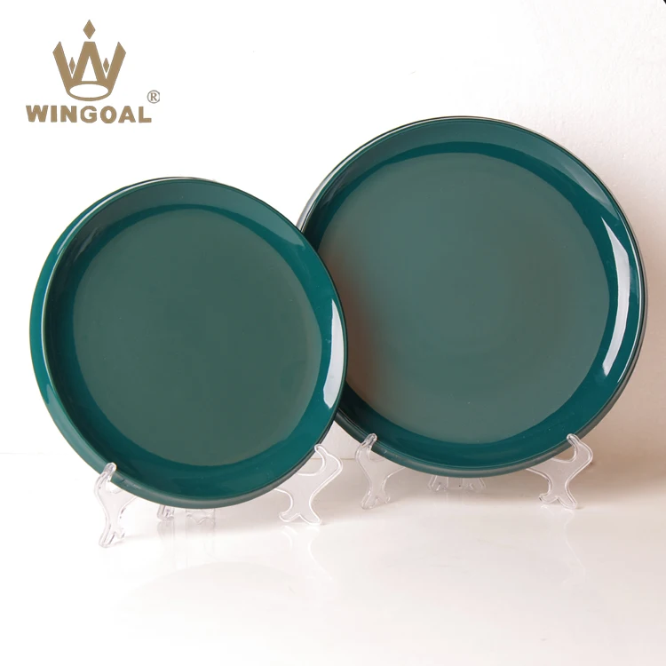 10 Inch 12 Inch Daily use Serving tray Hotel Porcelain Plate Flat ceramic plate manufacturer