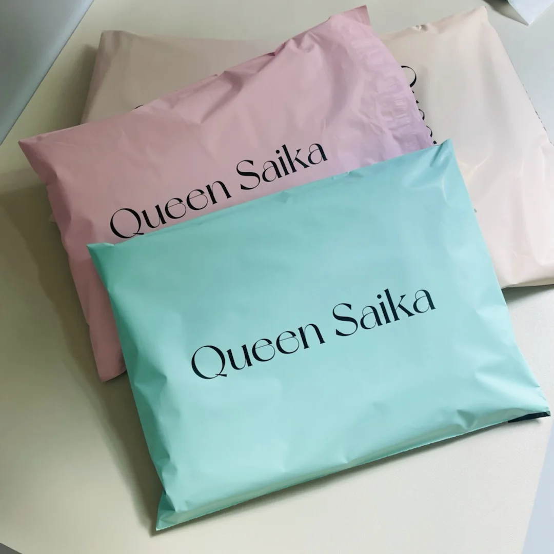 wholesale custom logo printed multi color biodegradable eco friendly polymailer plastic envelopes mailing bags for shipping