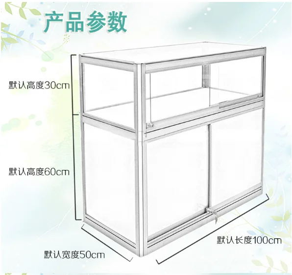 Портативная Складная Алюминиевая стеклянная витрина