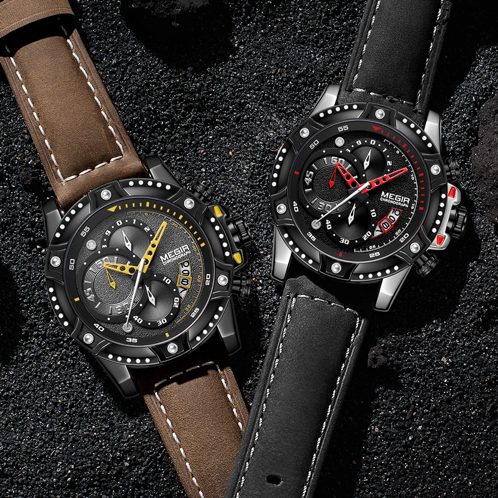 Оптовая хронограф OEM пользовательские часы мужские спортивные кварцевые