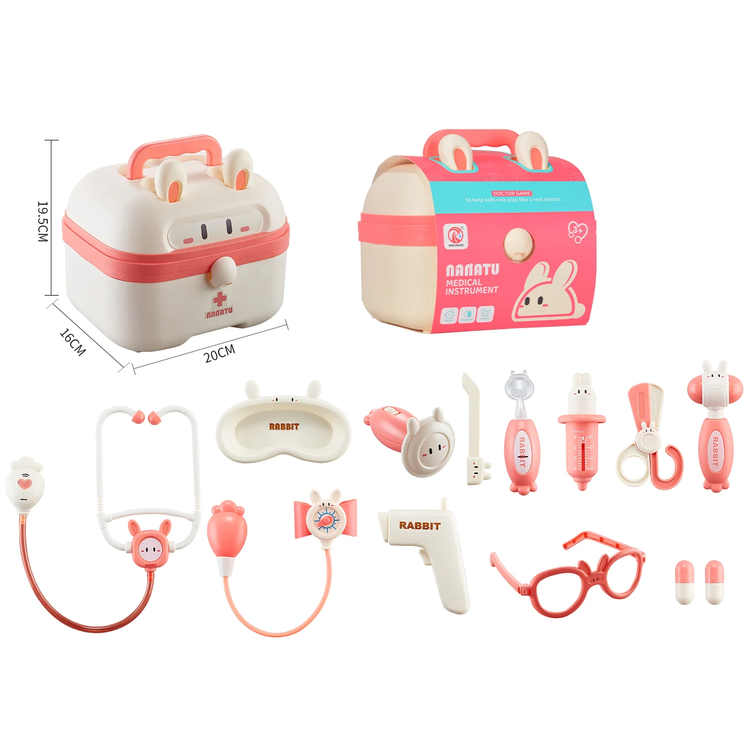 Cute Doctor Kit Toys Educational Role Play Game Pretend Play Kids Toys Doctor Play Set for Kids Girls Children