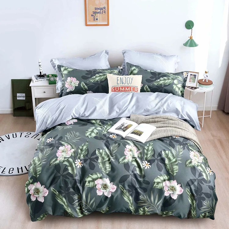digital print famous brand style 6 piece cotton queen bed duvet cover sets for home