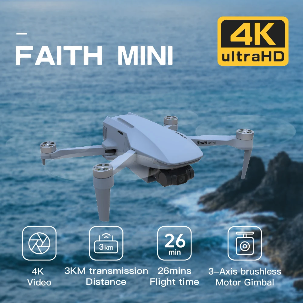 Faith Mini 4 K Hd 360 Degrees Rotation Dual Cameras, Remote Control Drones Outdoor High-Definition Aerial Photographic Uav Drone