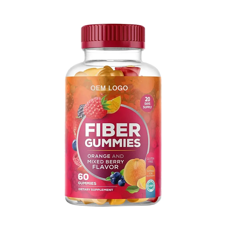 Private Label OEM Candy for Seniors Dietary Fiber Supplement Paw Vegan Vitamin C Gummies Promote Digestion