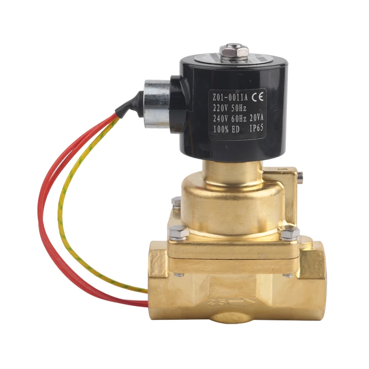 Hot Sell 1/2in 1in 2 inch Brass Valve 2 Way Steam High Temperature Pneumatic Valve 24V Dc 2 Way Solenoid Valve