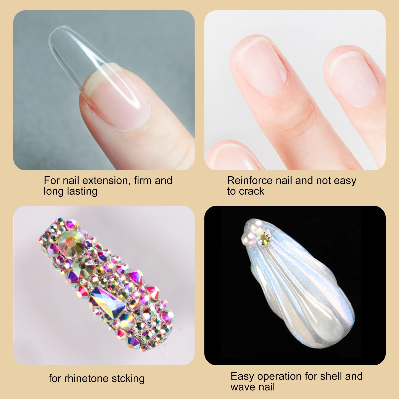 100g/bottle Builder Nail Gel Clear Hard Gel Builder for Nail Extension Gel