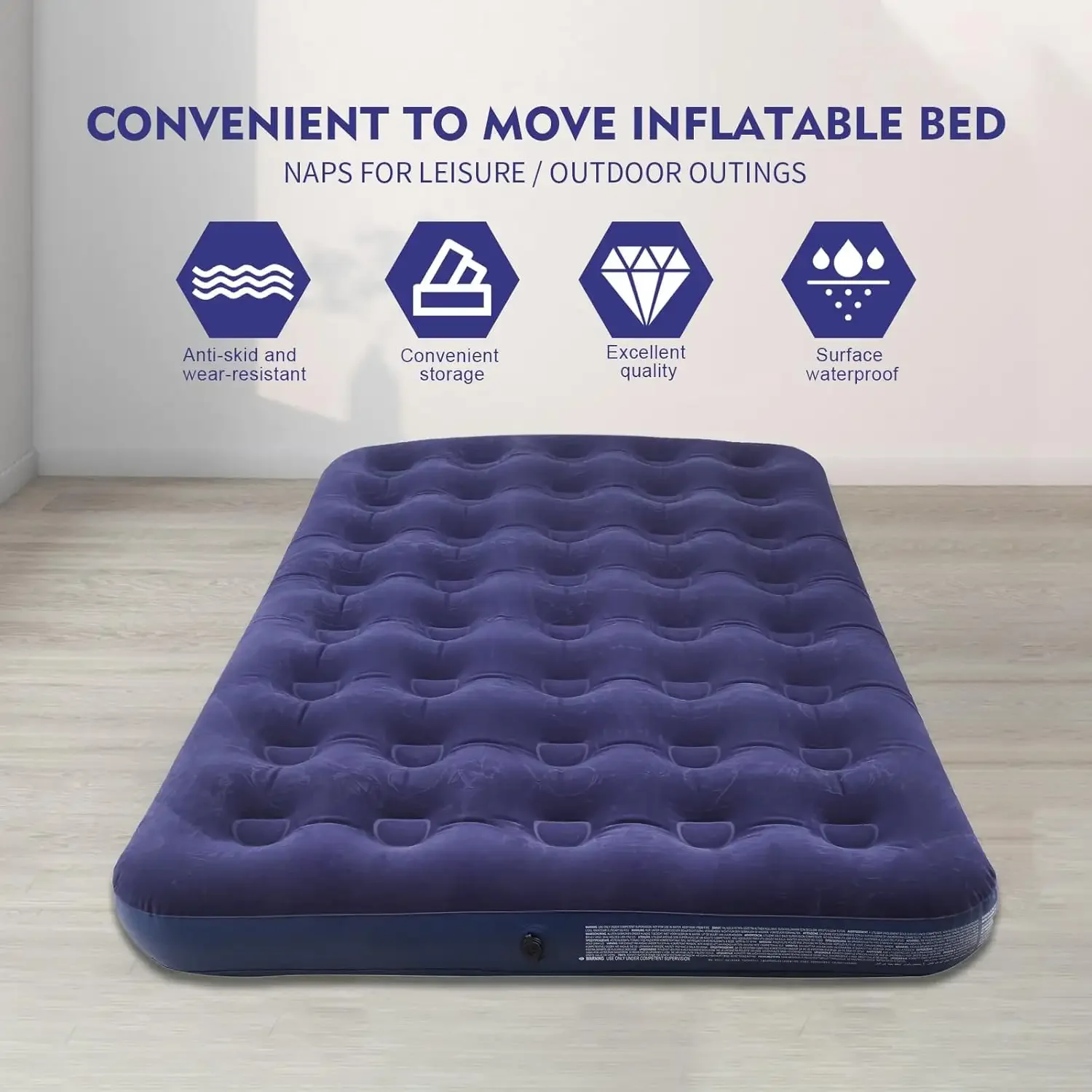Explosive Models Eco-friendly PVC Fabric 40 Coil Beam Inflatable Air Mattress with Load-bearing Stability