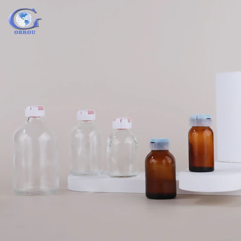 aluminum cover capping filling machine packaging amber clear medicine penicillin pharmaceutical amber glass bottle