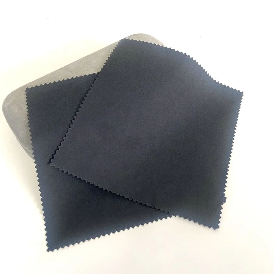 Custom logo print microfiber suede eyeglasses cleaning cloth