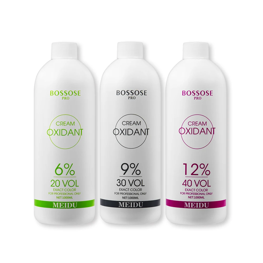 BOSSOSE big size 1000ml Professional salon store use Degree accuracy No Allergic oxidant cream 20 30 40 vol Hair Developer