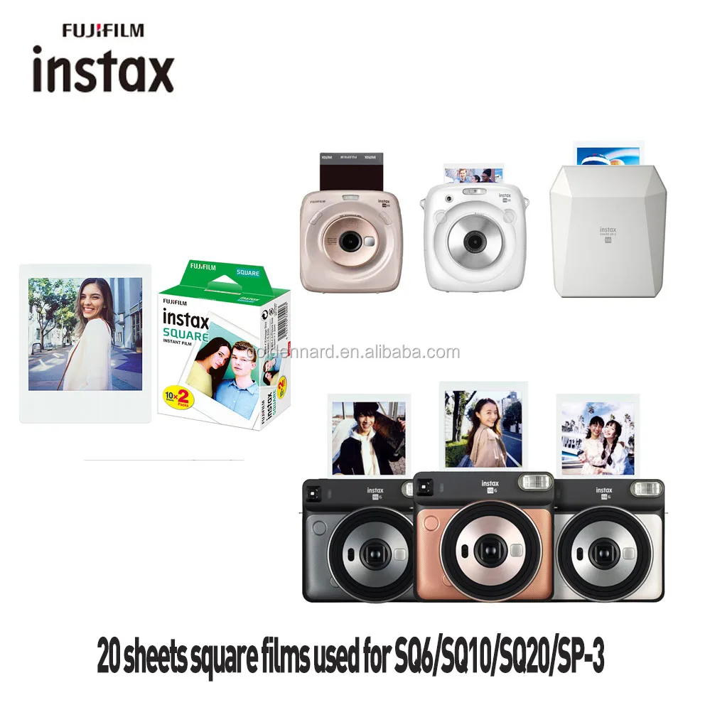  Моментальная квадратная пленка FujiFilm Instax Twin Pack 20 листов с квадратными краями наклейки/настольный альбом/цветная