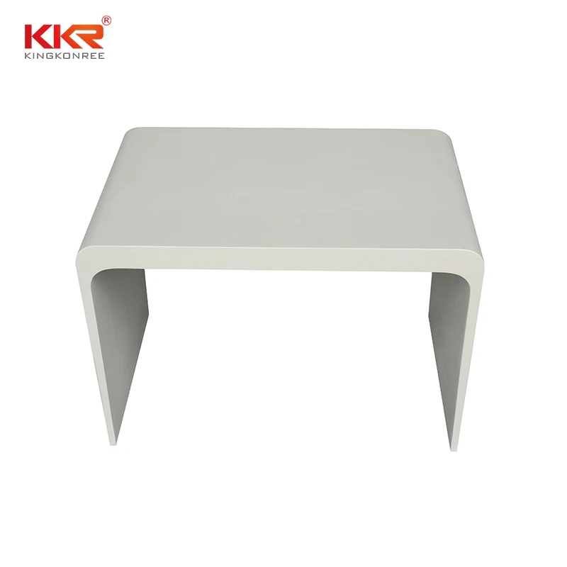 KKR Hot Selling Anti-slip Acrylic Solid Surface Artificial Stone Resin Bathroom Shower Stool
