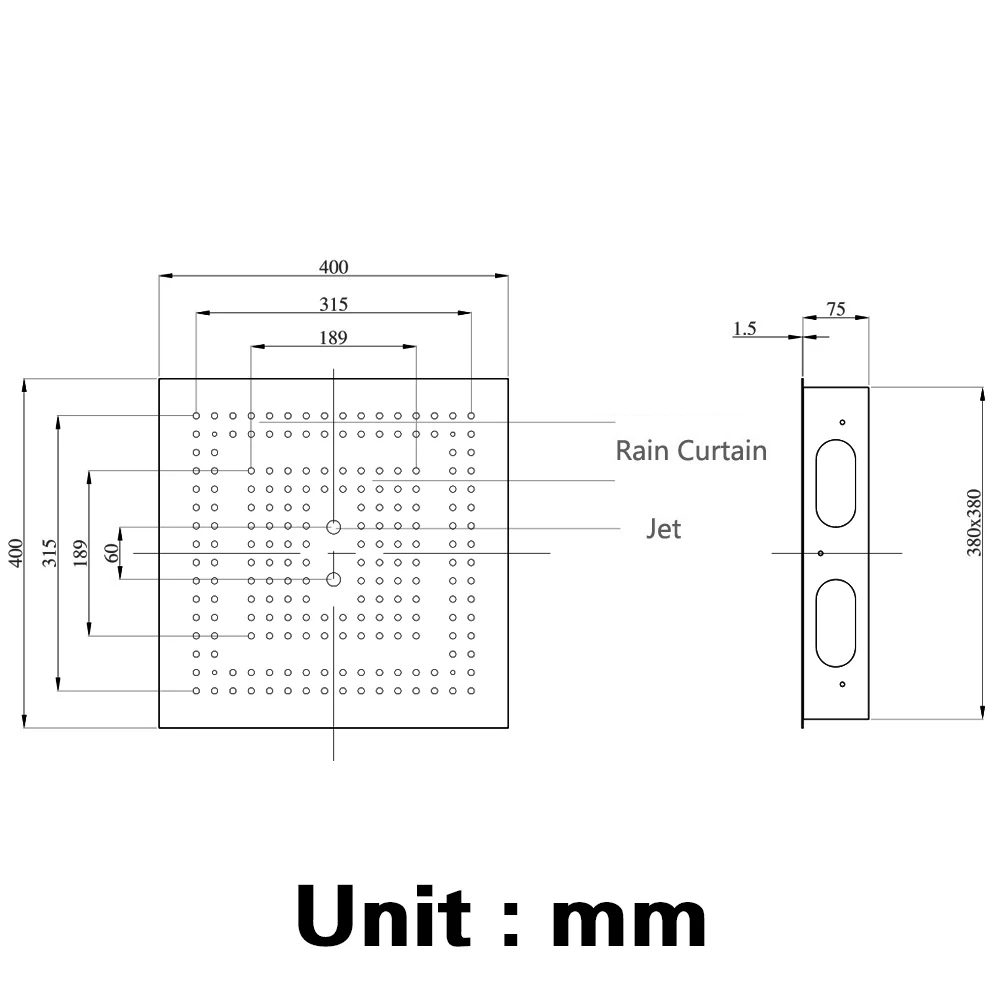 HIDEEP Wall Mounted Bathroom Hot Cold Shower Set Ceiling Shower Mixer Remote Control LED Light Three Functions Shower Faucet