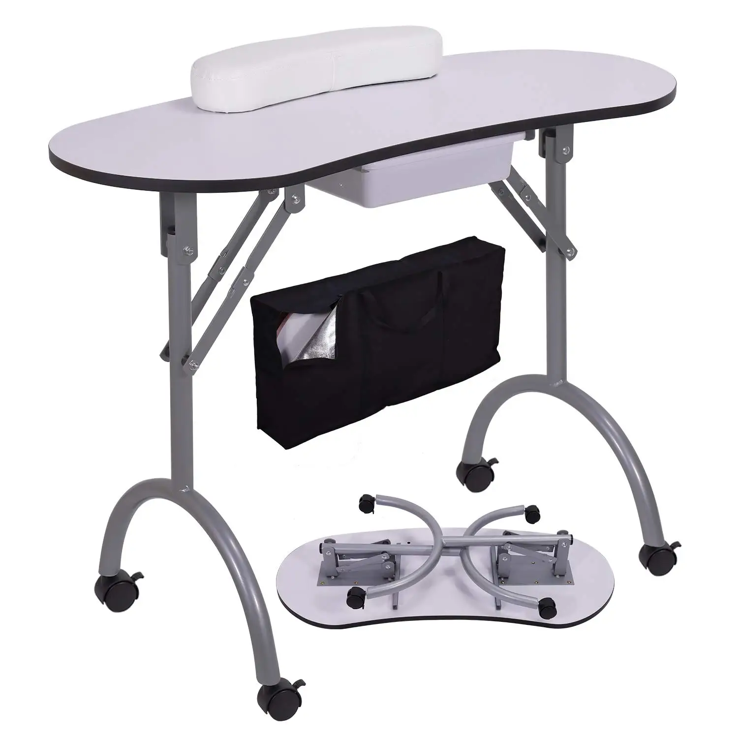 
Station Desk Spa Beauty Salon Art Equipment Folding Nail Tables 