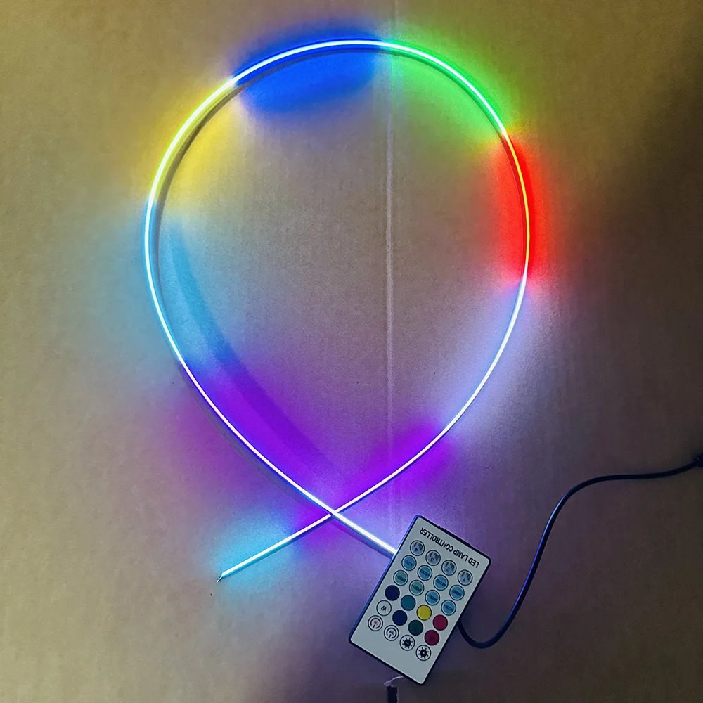 hot selling new design Car Acrylic LED Ambient Light Dream Color Chasing 1.1m Led Atmosphere Interior Decorative Light Strip