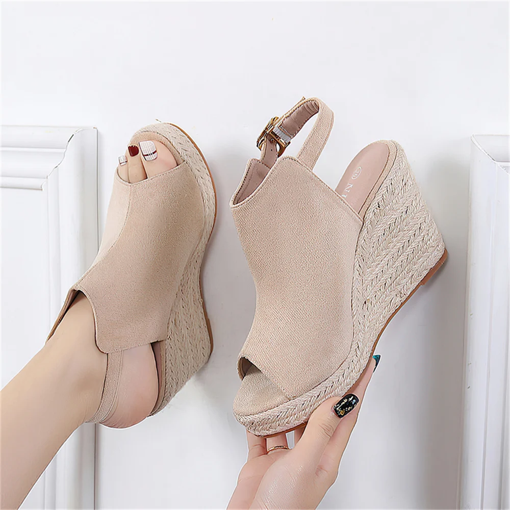 ODM Shoes Sandals Zapatillas Original Casual Walking Style Wedges Heeled Sandals Summer Wedges Sandals