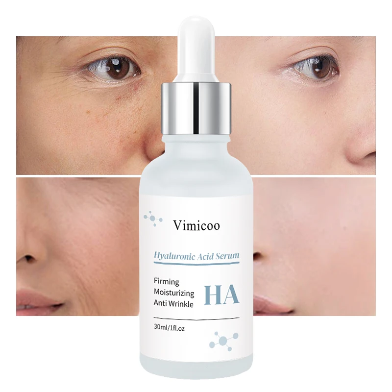 Organic Private Label Facial Care Nourishing Moisturizing Pure Hyaluronic Acid Face Skin Serum