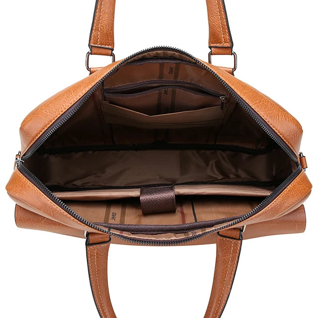 Портфель мужской из экокожи, Офисная Портативная сумка для компьютера, модный мессенджер на плечо, большой вместимости