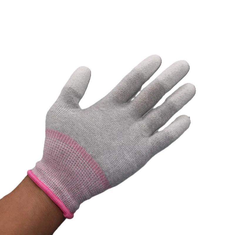 Wholesale Price Durable Nylon Material Esd protection Gloves for Phone Repair Finger Coated Protection