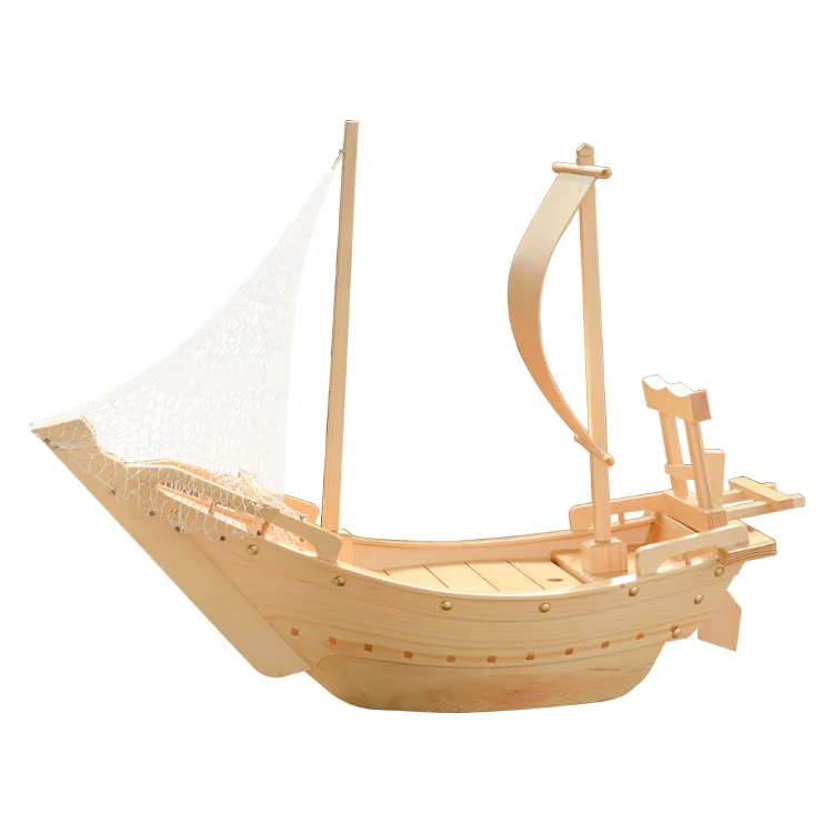 Best Seller High Quality and Eco-friendly Sushi Tools Wooden Sushi Boat Set