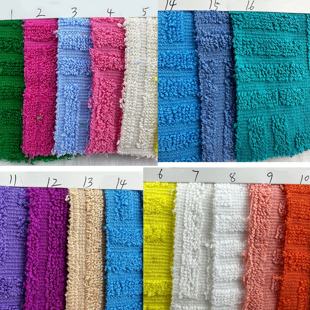 Wholesale dual color 100% cotton new jacquard geometric pattern 450g heavyweight terry towel fabric winter Hoodie