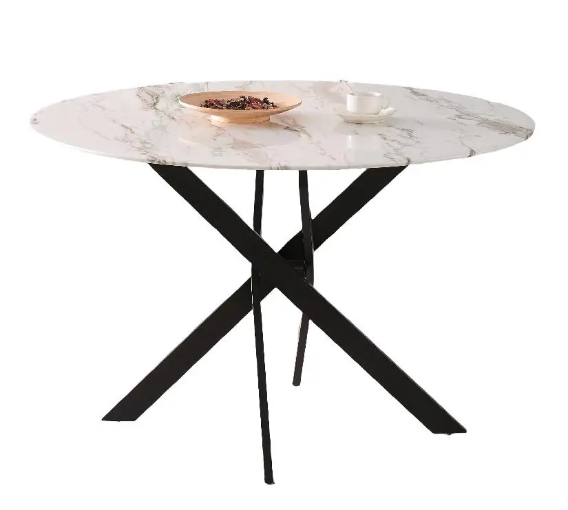 round dining table glass marble and metal modern dining table legs black steel dining table