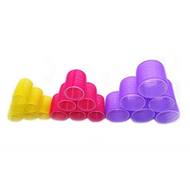 Custom Hair Roller Self-adhesive Hair Curler Hook And Loop Tape sticky Curling Rod