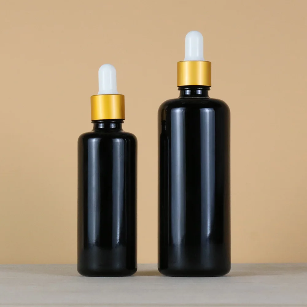 1oz  Amber Green Blue Clear Black White Glass Essential Dropper Bottle  for Pharma and Cosmetic packaging 10ml 15ml 20ml 30ml