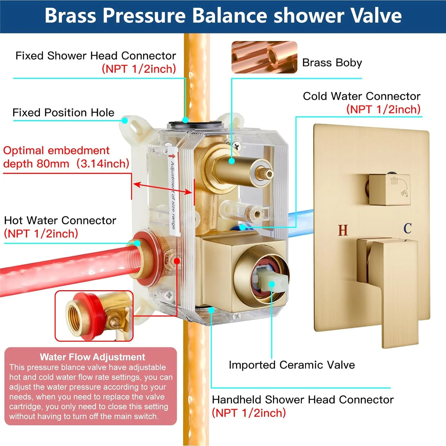 Wall Mount Rainfall Shower Faucet Set black  Bathroom Waterfall System bathroom shower faucet Concealed shower set