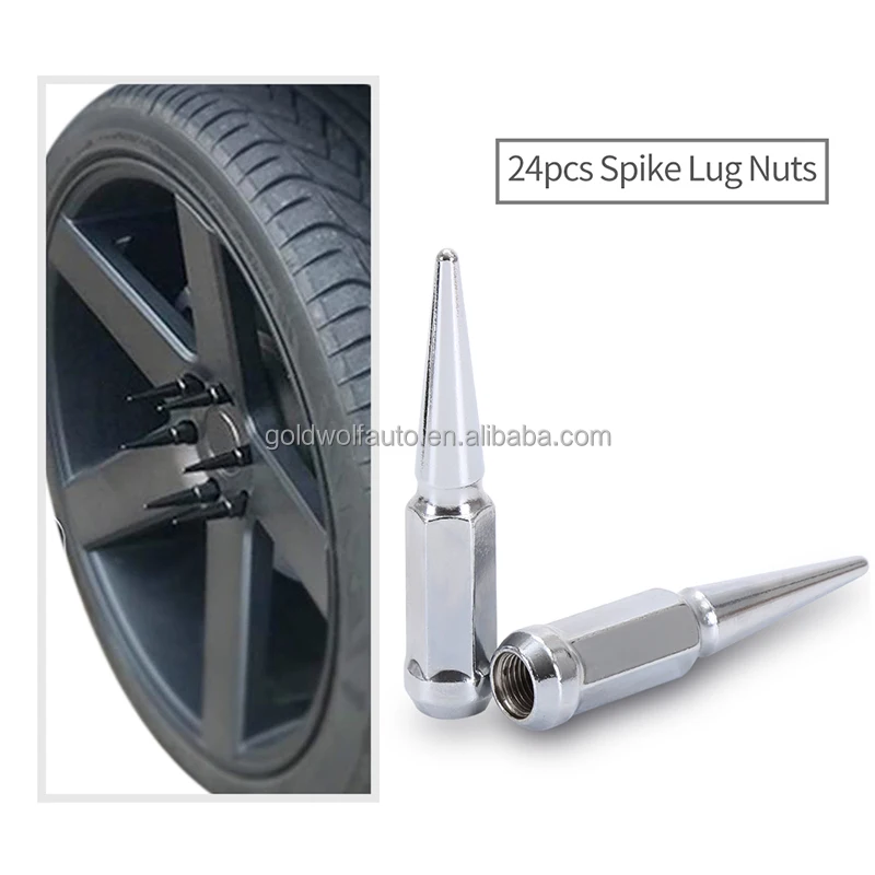 32+1 14x1.5 hex spike lug nut chrome wheel nut