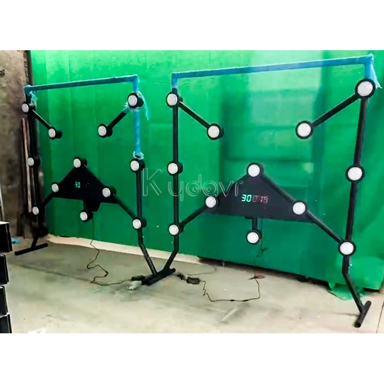 Amusement park carnival booth win prize game push led button speed challenge interactive catch the light led reflex game
