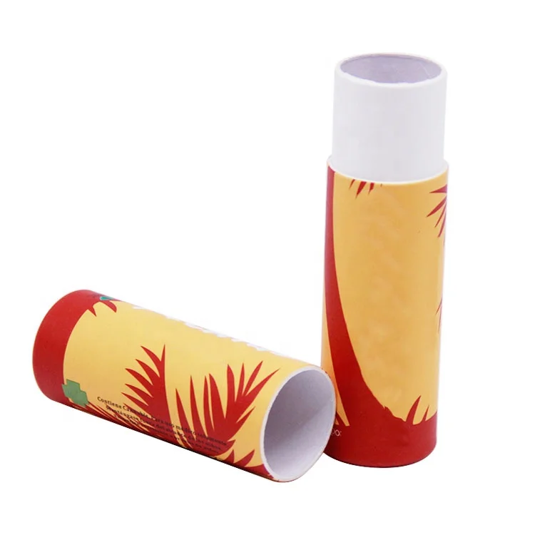 Custom cardboard kraft paper round lipstick tube packaging gift box printed lip balm box electronic cigarette case