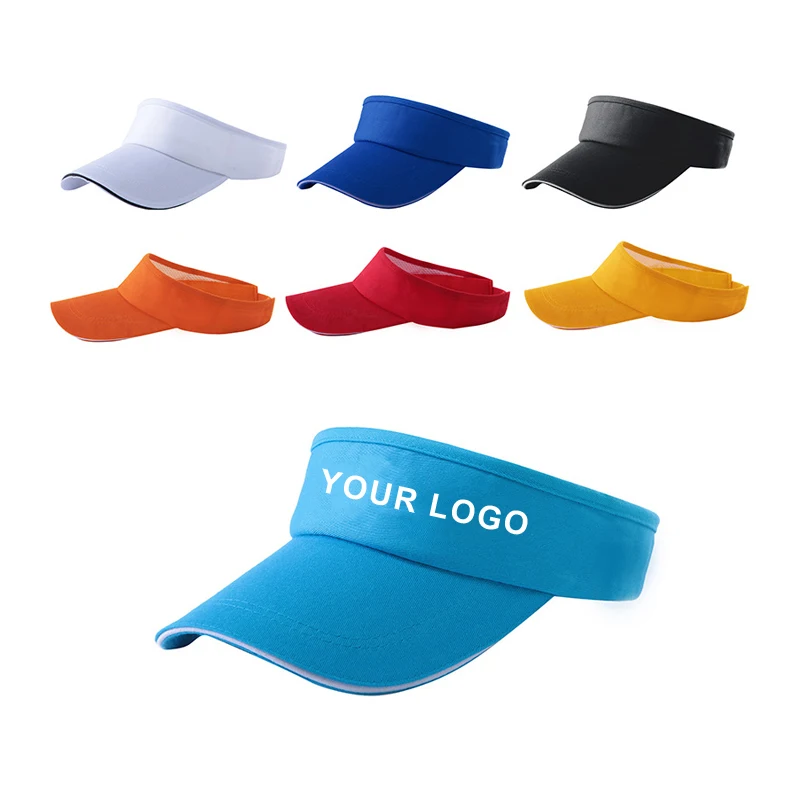 High quality sun visor cap inserts for men and women with logo custom of 3D embroidery