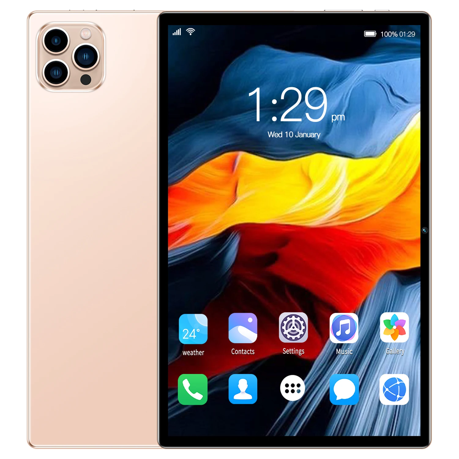 128G Tablet PC Android 12.0 10 Inch Octa Core Dual Sim Card GPS Business Students Education Home Use Children Tablet