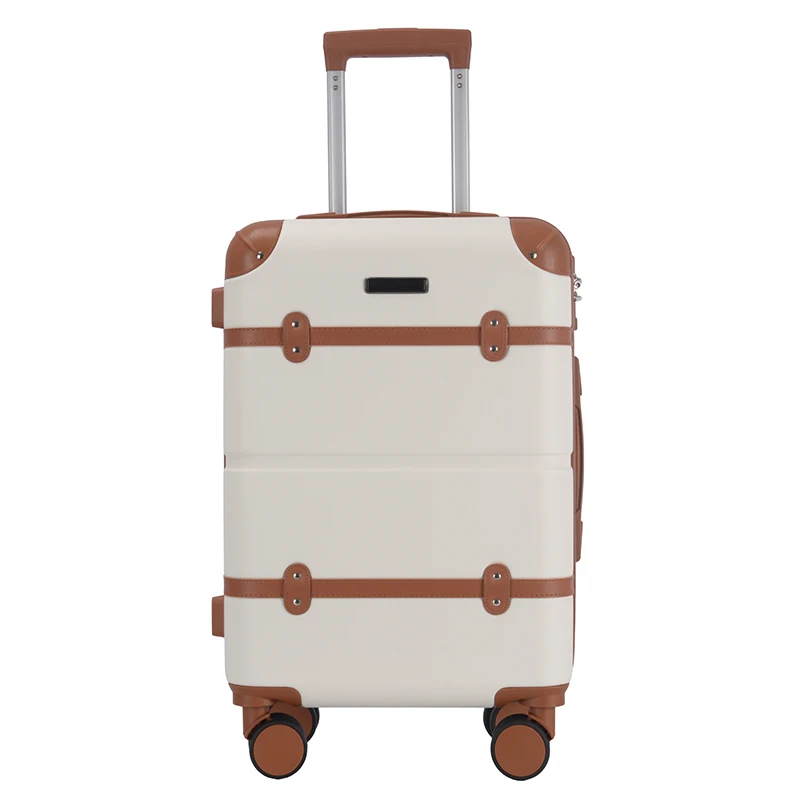 New Arrival Retro ABS Travel Luggage Custom Logo Carry on Suitcase Lightweight Traveling Bag Trolley Set