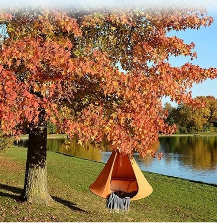 Outdoor Kids Pod Swing Hanging Hammock Chair Garden Cone Portable Swing Chair